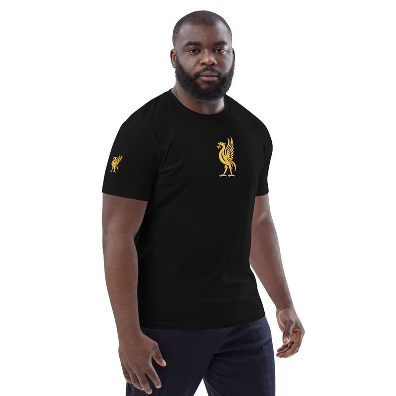 LFC Liverpool FC Black and Gold Unisex organic cotton t-shirt - 7.jpg