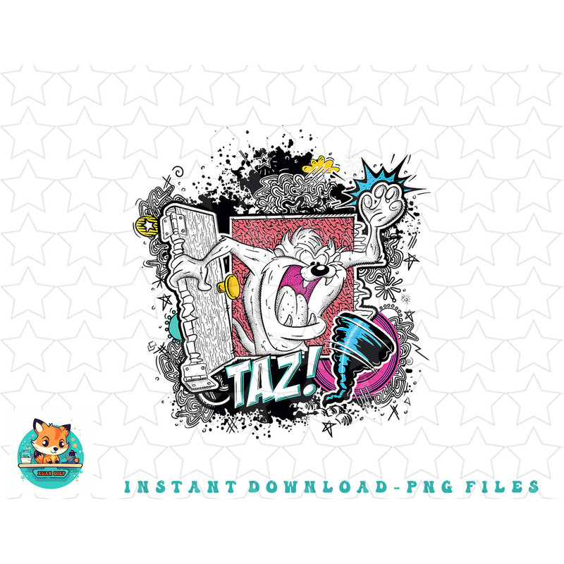 Looney Tunes Taz Breaks Doors png, sublimation, digital download.jpg