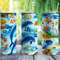 Ocean Dolphins Straight Tumbler, Seamless Design, Seamless Skinny Tumbler.jpg