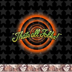 looney tunes thats all folks classic png, sublimation, digital download