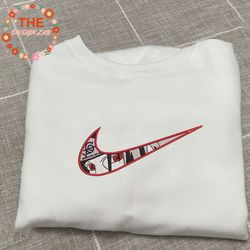 Itachi X NIKE Embroidered Sweatshirt, Naruto Anime Embroidered Sweatshirt, Anime Embroidered Crewneck, Best Anime Sweats