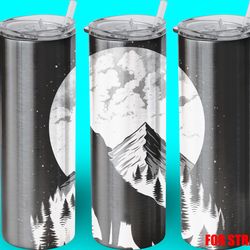 beautiful howling wolf silhouette tumbler,beautiful howling wolf silhouette skinny tumbler,animal unleashed tumbler