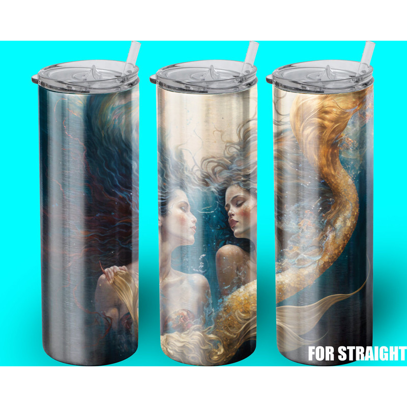 Beautiful Mermaids Straight Tumbler,Beautiful Mermaids Straight Skinny Tumbler,Animal Wonderland Wonders Tumbler.png