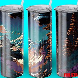 forest glade under a starry sky tumbler,forest glade under a starry sky skinny tumbler,animal kingdom embarking tumbler
