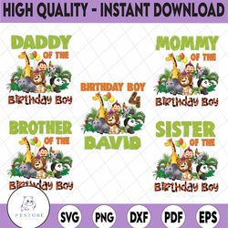 personalized birthday pngsafari jungle birthday png, matching family birthday shirts, zoo birthday png