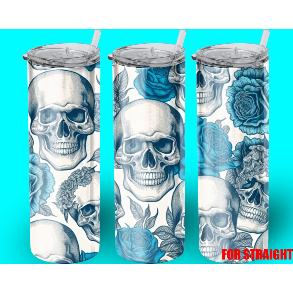 Hand Drawn many Skull and Floral Tumbler,Hand Drawn many Skull and Floral Skinny Tumbler,Animal Kingdom Stories Tumbler.png