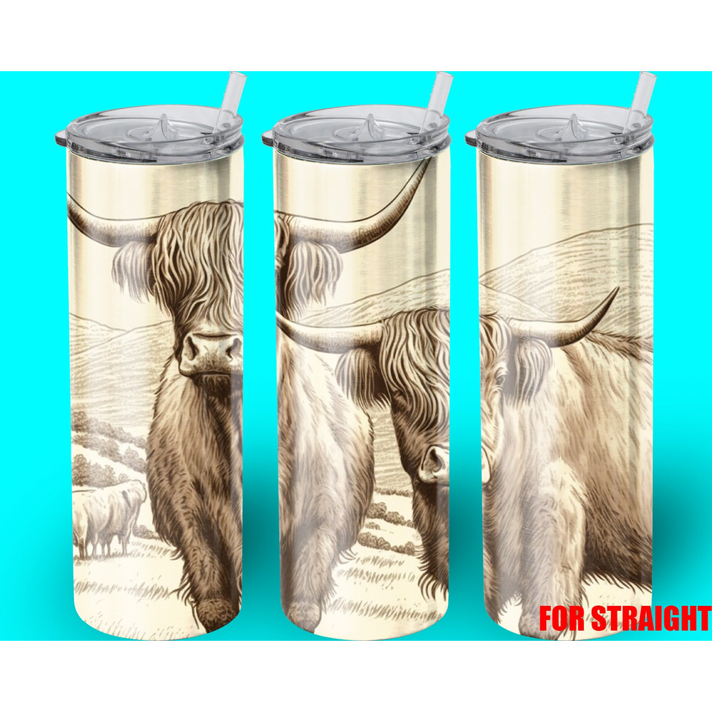 Highland cows Tumbler,Highland cows Skinny Tumbler,Animal Symphony Melodies from the Wild Tumbler.png