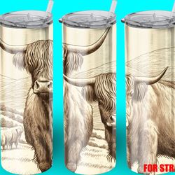 highland cows tumbler,highland cows skinny tumbler,animal symphony melodies from the wild tumbler