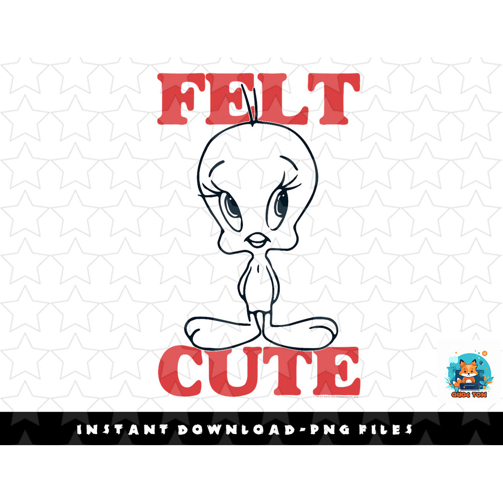 Looney Tunes Tweety Felt Cute png, sublimation, digital download.jpg
