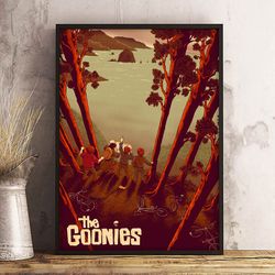 the goonies poster, movie poster, film poster, wall art, wall decor, prints, home decor, bonds forged forever poster