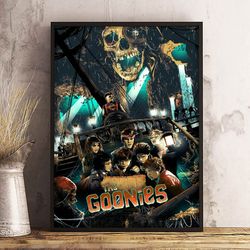 the goonies poster, movie poster, film poster, wall art, wall decor, prints, home decor, epic goonie adventures poster