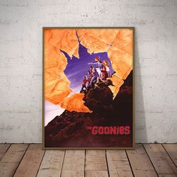 the goonies poster, movie poster, film poster, wall art, wall decor, prints, home decor, unlocking goonie legends poster
