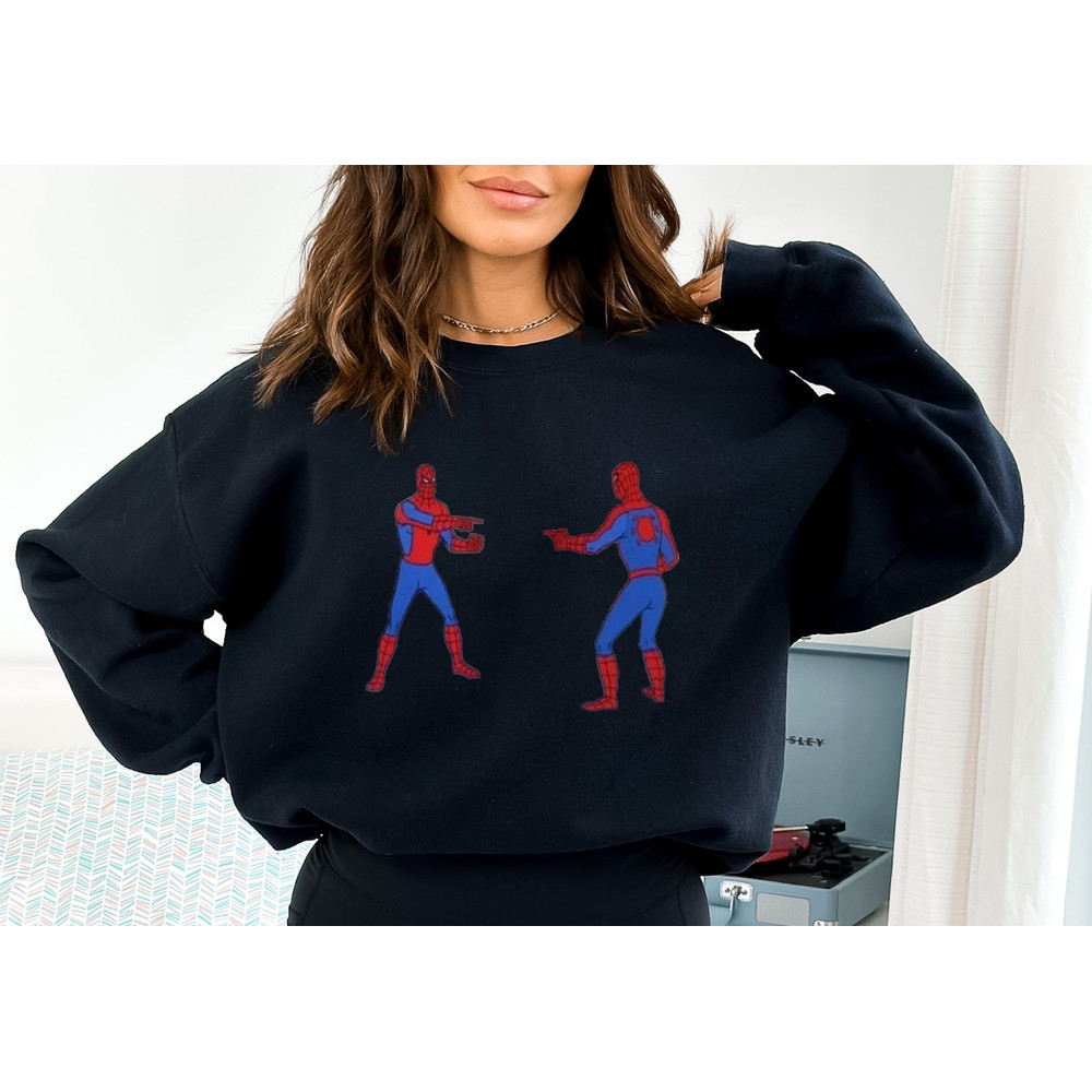 Spider-Man Sweatshirt, Spiderman pointing meme, spiderman point sweatshirt, funny spiderman hoodie, spiderman sweatshirt, marvel sweatshirt - 1.jpg
