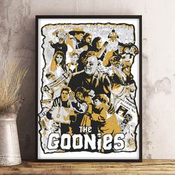 the goonies poster, movie poster, film poster, wall art, wall decor, prints, home decor, goonies legacy revealed poster