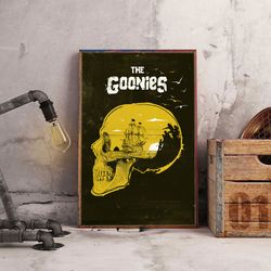 the goonies poster, movie poster, film poster, wall art, wall decor, prints, home decor, unearth goonie mysteries poster