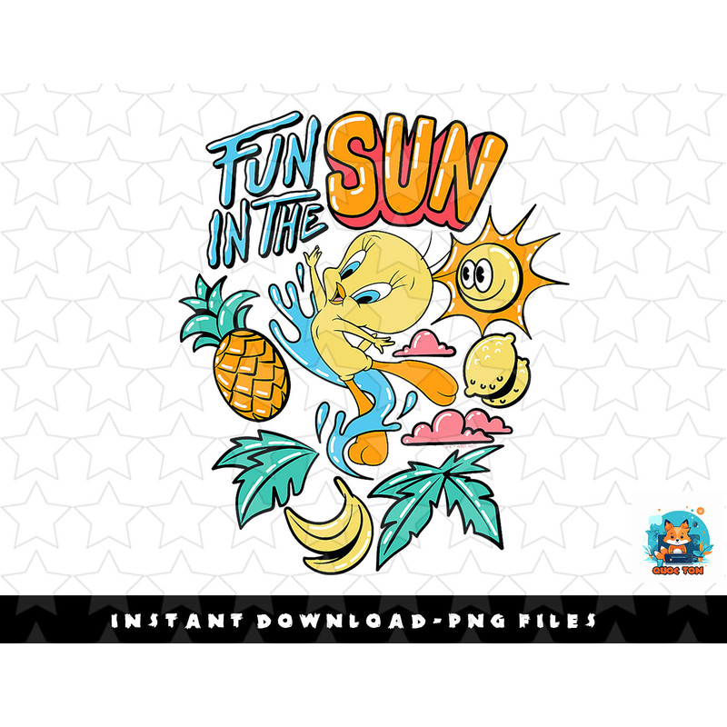 Looney Tunes Tweety Fun in the Sun png, sublimation, digital download.jpg