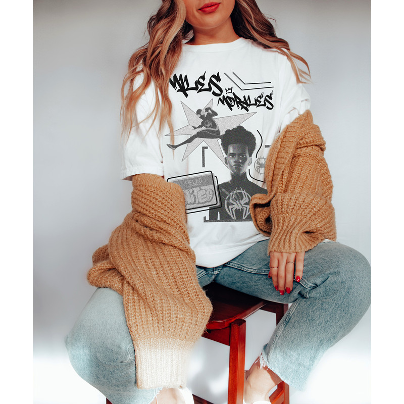 Vintage Styled Miles Morales Shirt, Spiderman across spiderverse shirt, Spiderverse Shirt, marvel shirt, mcu shirt, spiderman gift shirt - 2.jpg