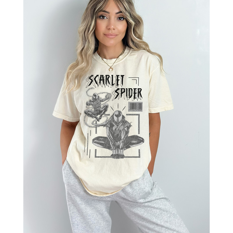 Vintage Styled Scarlet Spider Shirt, Spiderverse shirt, spiderman comic shirt, across the spiderverse, comfort colors - 2.jpg