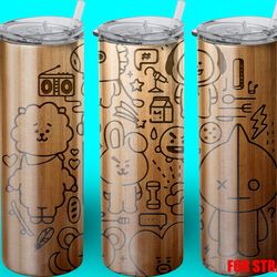 straight engraved wood tumbler,straight engraved wood skinny tumbler,animal enchantment captivating tumbler