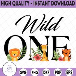wild one baby safari animals png, baby animals design, 1st birthday png, first birthday design, wild one birthday png