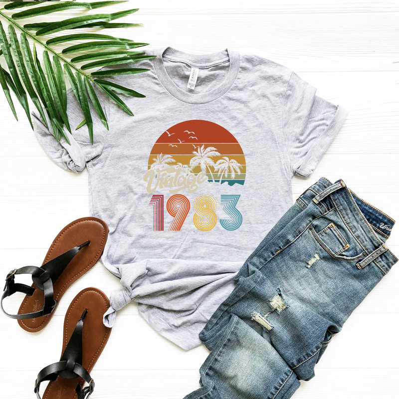 1983 Vintage Birthday Gift Tee, Retro Style, 40th Birthday for Women, Vintage 1983 T-Shirt, 40th Birthday, 40th Birthday Gift, Father Gift - 2.jpg