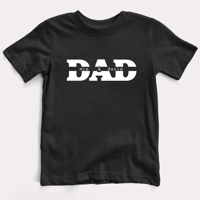 Custom Dad Shirt, Dad Shirt With Kids Names, Father's Day Gift, New Dad Shirt, New Dad Gift, Personalized Dad Shirt, Custom Kids Names Shirt - 1.jpg