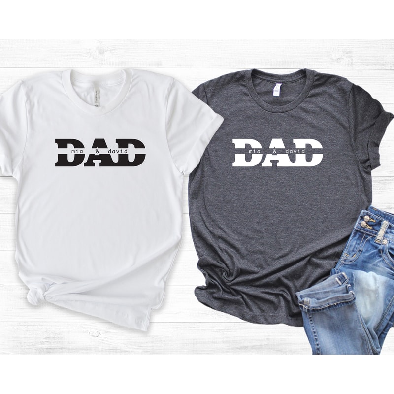 Custom Dad Shirt, Dad Shirt With Kids Names, Father's Day Gift, New Dad Shirt, New Dad Gift, Personalized Dad Shirt, Custom Kids Names Shirt - 2.jpg