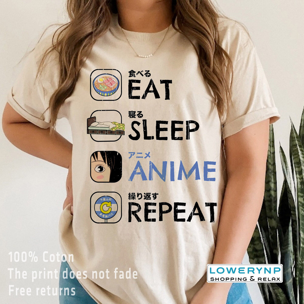 Vintage Studio Ghibli Shirt, Eat Sleep Anime Repeat Retro Studio Anime Shirt, Anime Sweatshirt, StudioGhiblie Anime Shirt, Ghibli Fan shirt - 2.jpg