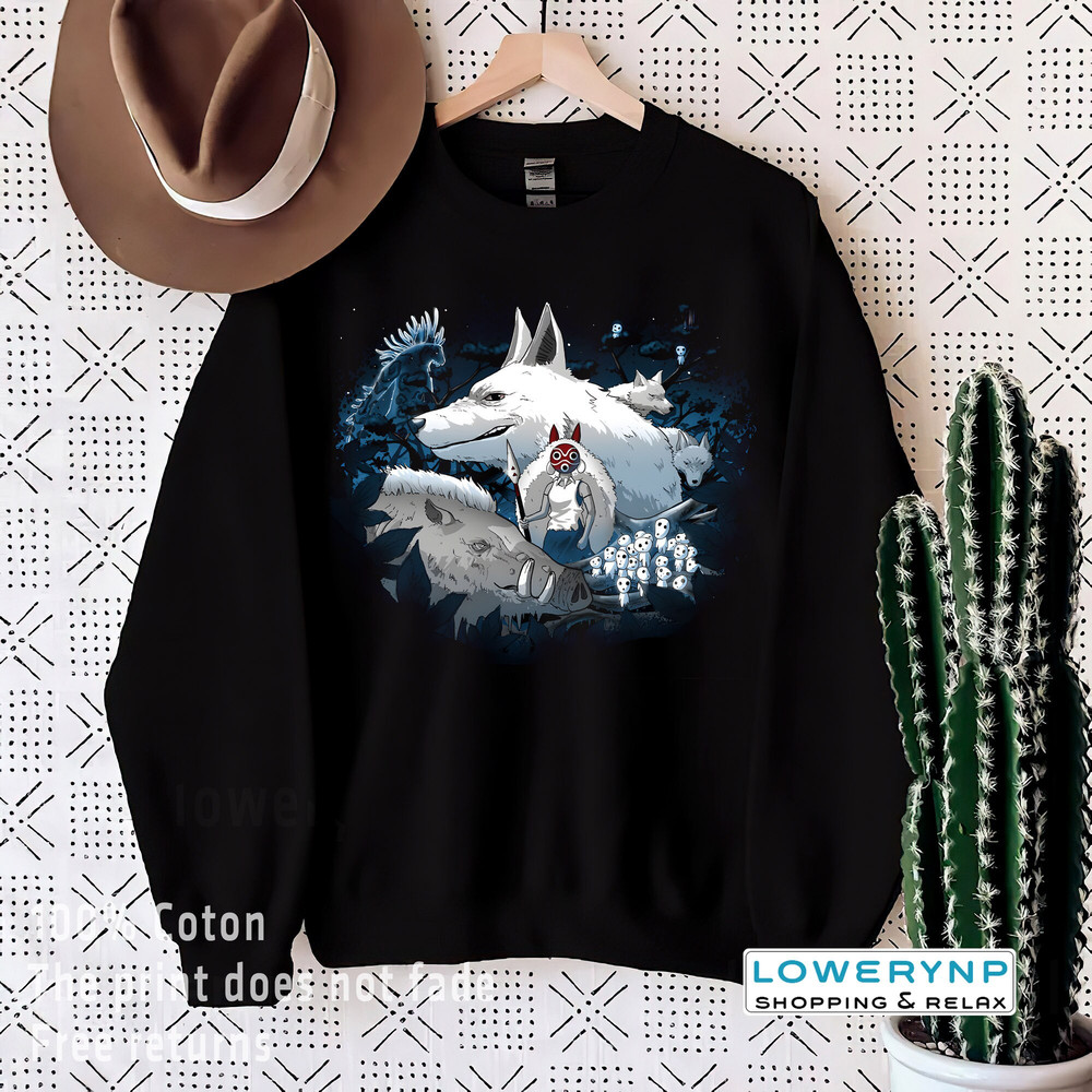 Vintage Studio Ghibli Shirt, Retro Mononoke Anime Shirt, Ghibli T-shirt, Sweatshirt, Mononoke Sweatshirt, StudioGhiblie Anime Shirt - 2.jpg