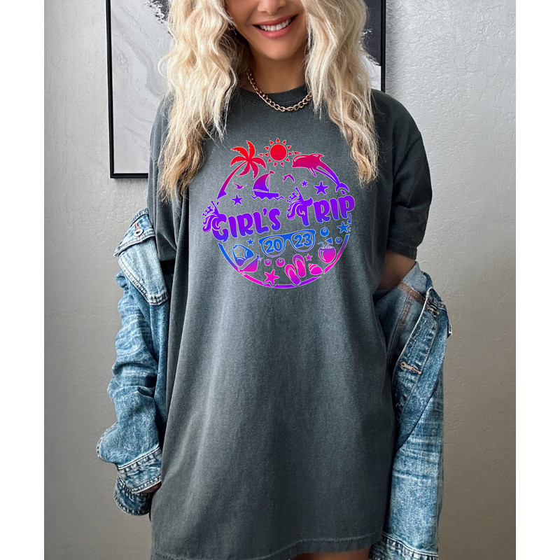 Girls Trip 2023, Beach Glasses Shirt, Funny Girls Trip, Bojuee Girl Vacation Shirt, Girl Cruise Shirt, Girls Vacay Squad, Girls Matching Tee - 2.jpg