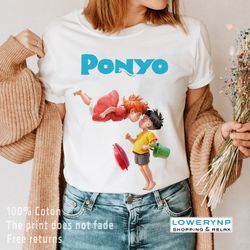 vintage studio ghibli shirt, retro ponyo shirt, studio ghibli t-shirt, spirited away