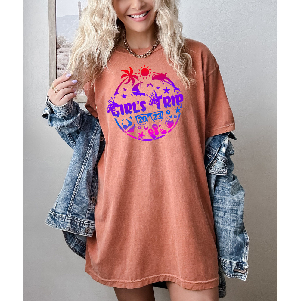 Girls Trip 2023, Beach Glasses Shirt, Funny Girls Trip, Bojuee Girl Vacation Shirt, Girl Cruise Shirt, Girls Vacay Squad, Girls Matching Tee - 3.jpg