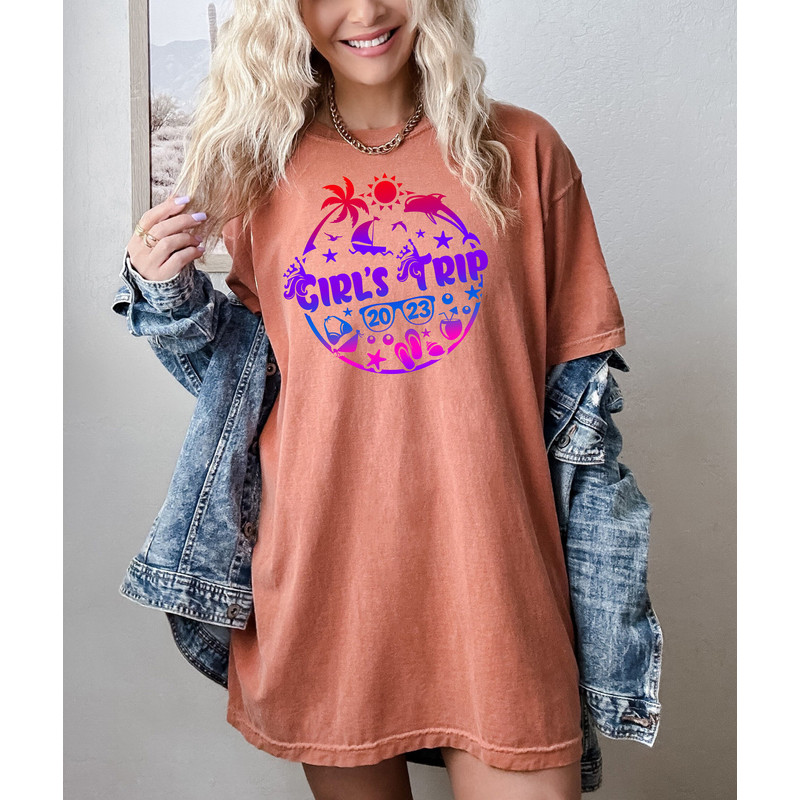Girls Trip 2023, Beach Glasses Shirt, Funny Girls Trip, Bojuee Girl Vacation Shirt, Girl Cruise Shirt, Girls Vacay Squad, Girls Matching Tee - 3.jpg