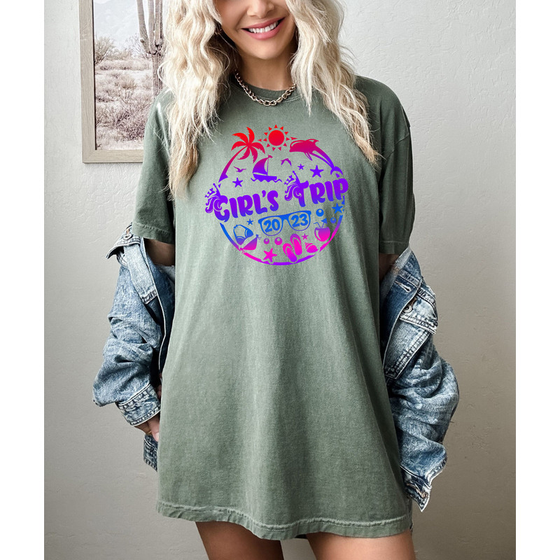 Girls Trip 2023, Beach Glasses Shirt, Funny Girls Trip, Bojuee Girl Vacation Shirt, Girl Cruise Shirt, Girls Vacay Squad, Girls Matching Tee - 4.jpg