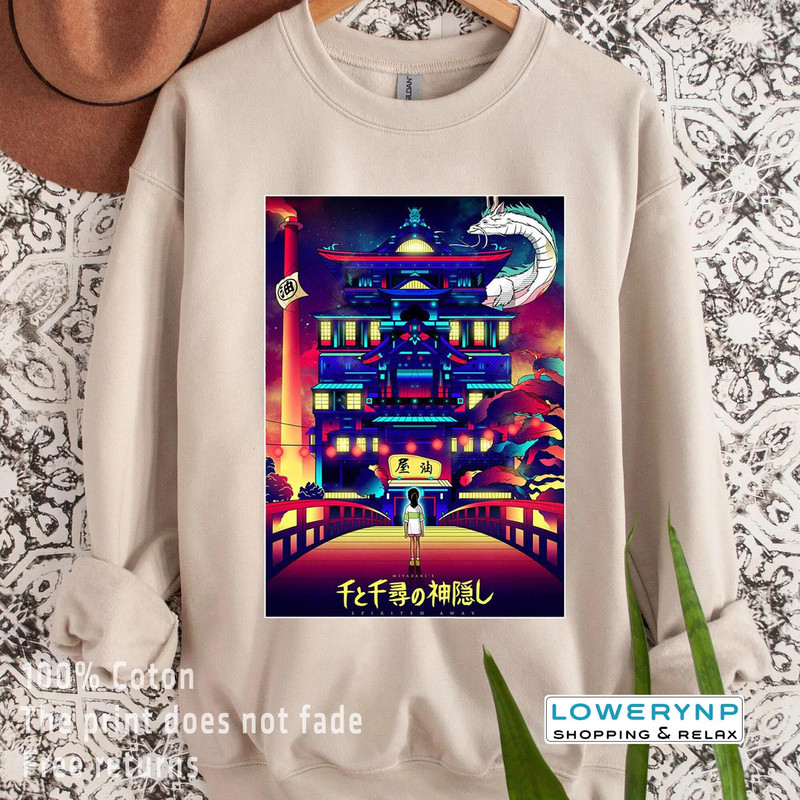 Vintage Studio Ghibli Shirt, Retro spirited away Shirt, Studio Ghibli T-shirt, Spirited Away Shirt, Totoro Sweatshirt, Anime Sweatshirt - 1.jpg
