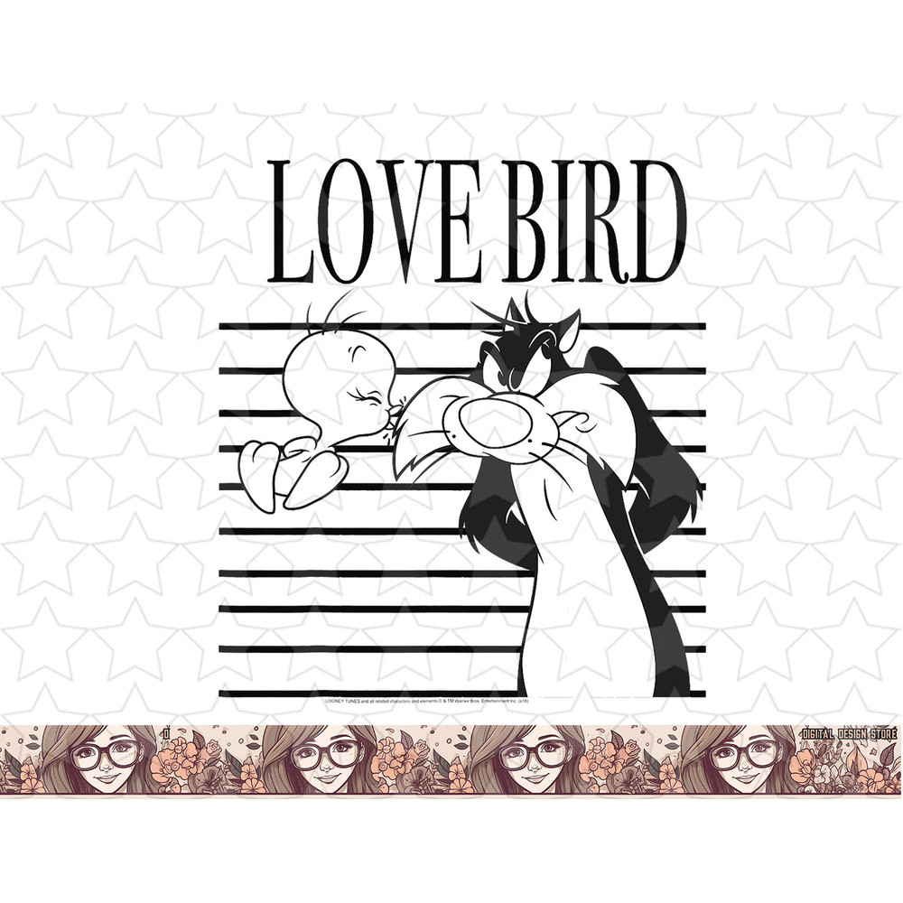 Looney Tunes Tweety & Sylvester Love Bird png, sublimation, digital download .jpg