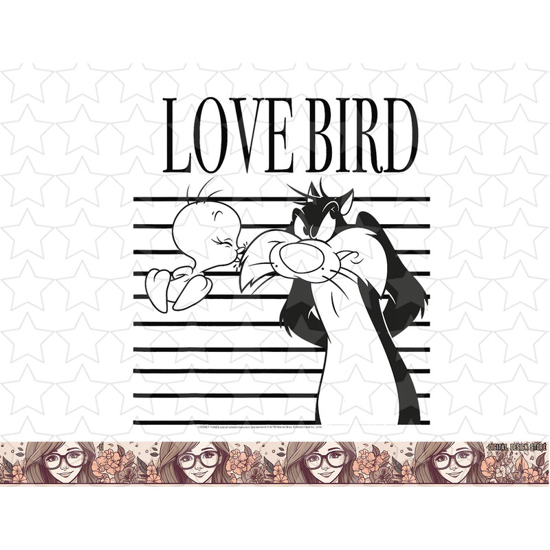 Looney Tunes Tweety & Sylvester Love Bird png, sublimation, digital download .jpg