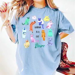 karma is a cat tshirt, the eras tour shirt, me and karma vibe, karma merch shirt, midnights album shirt,