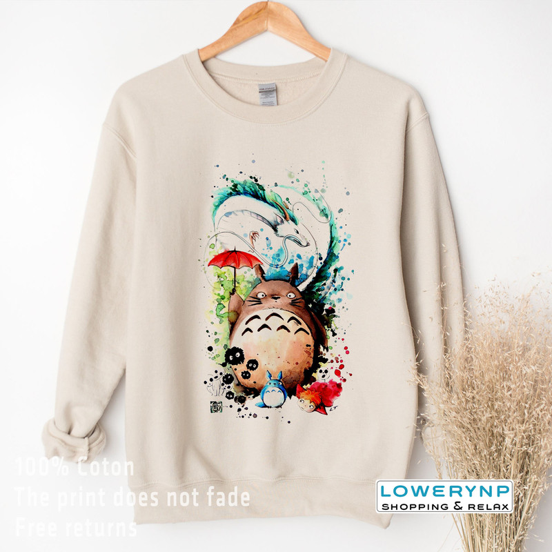 Vintage Studio Ghibli Shirt, Totoro Shirt, Studio Ghibli T-shirt, Spirited Away Shirt, Totoro Sweatshirt, Kikis Anime Sweatshirt - 2.jpg