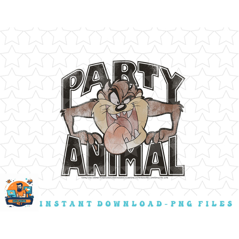 Looney Tunes Taz Party Animal Portrait png, sublimation, digital download.jpg
