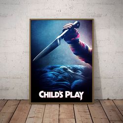 child's play poster, movie poster, film poster, wall art, wall decor, prints, home decor, chucky poster