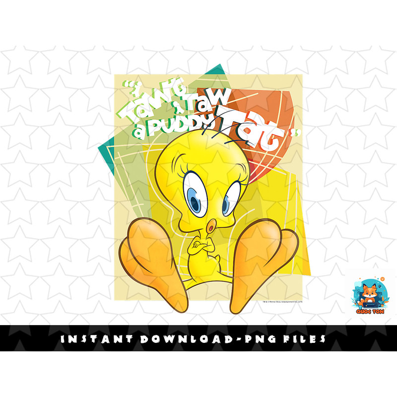 Looney Tunes Tweety Tawt I Taw png, sublimation, digital download.jpg