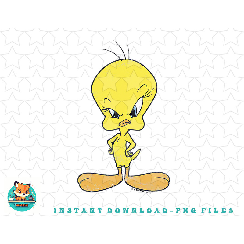 Looney Tunes Tweety Bird Raised Eyebrow Distressed png, sublimation, digital download.jpg