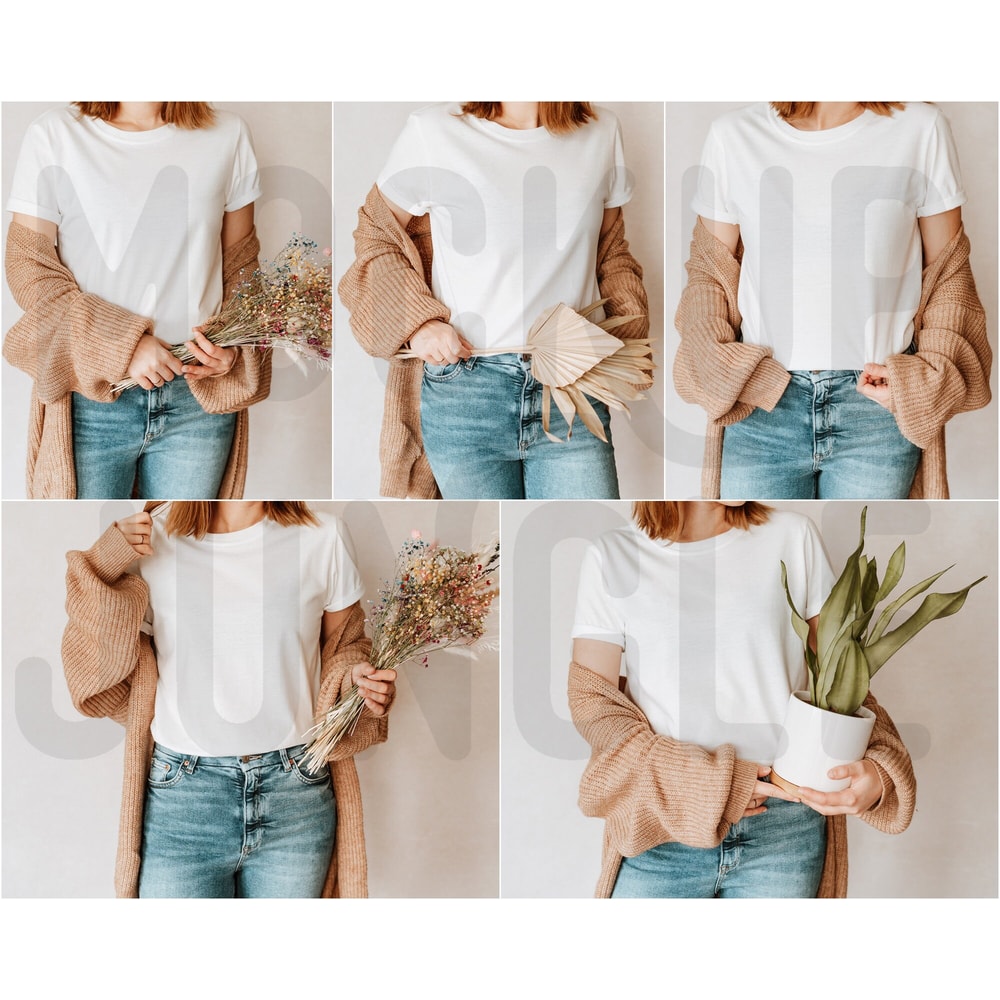 Gildan 64000 Mockup Bundle, Boho Gildan T-shirts Model Mockup, Gildan 64000 Basics Bundle - 2.jpg