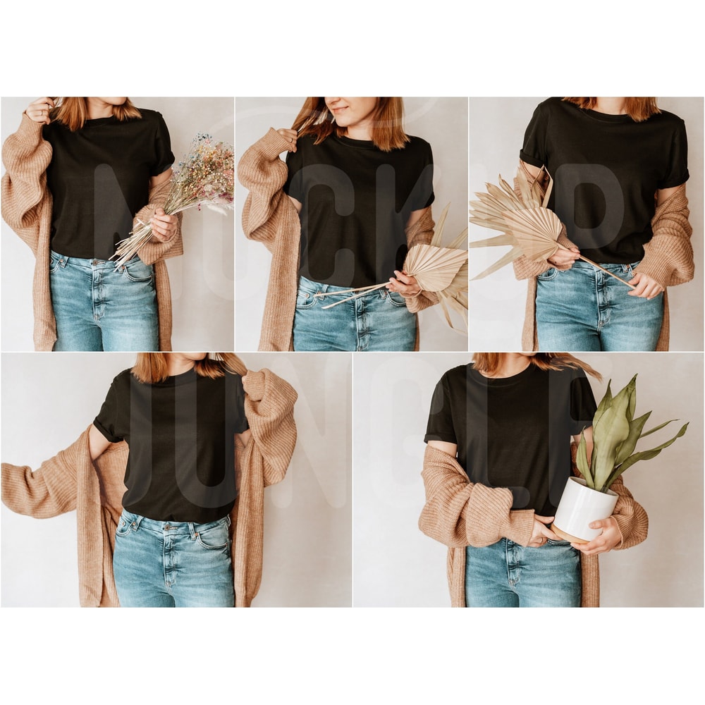 Gildan 64000 Mockup Bundle, Boho Gildan T-shirts Model Mockup, Gildan 64000 Basics Bundle - 4.jpg