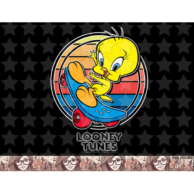 Looney Tunes Tweety Bird Skate Portrait png, sublimation, digital download .jpg