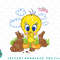 Looney Tunes Tweety Chocolate Easter Bunny Crayon Doodle png, sublimation, digital download.jpg