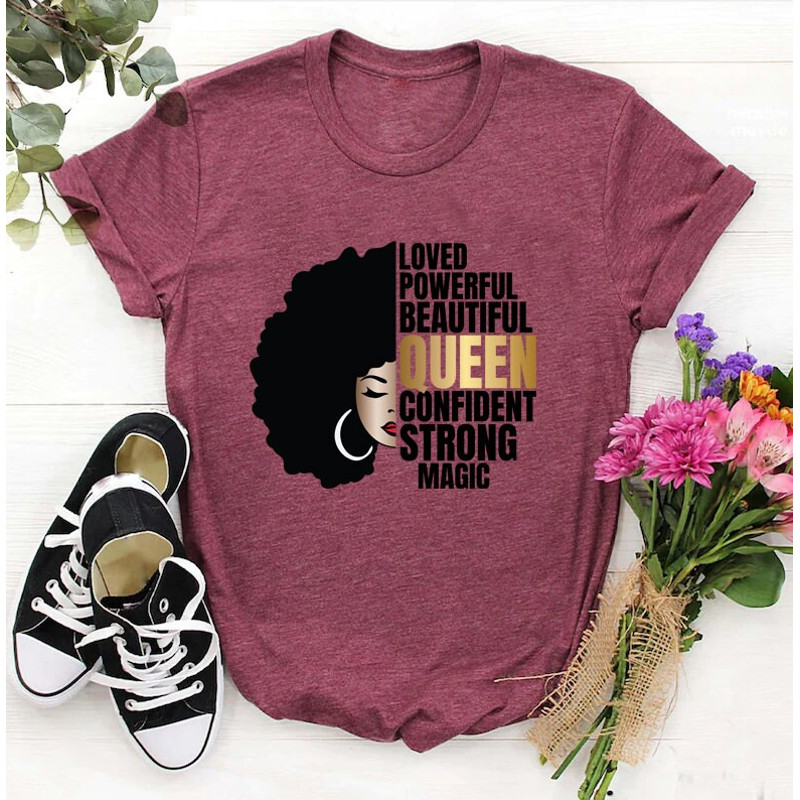 Loved Powerful Beautiful Queen strong magic shirt,strong women shirt, black women shirt, Black Power Shirt, Black Mother, Black Queen Shirt, - 2.jpg