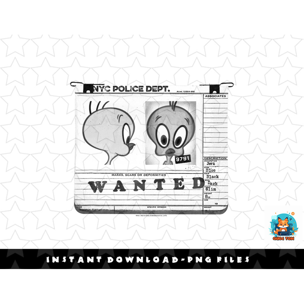 Looney Tunes Tweety Wanted png, sublimation, digital download.jpg