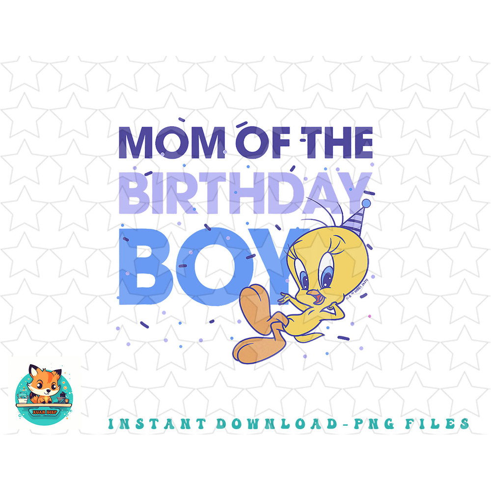 Looney Tunes Tweety Mom Of The Birthday Boy png, sublimation, digital download.jpg